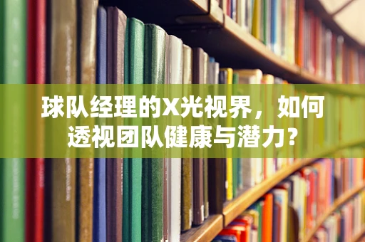 球队经理的X光视界，如何透视团队健康与潜力？