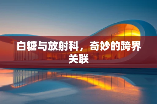 白糖与放射科，奇妙的跨界关联