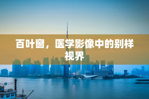 百叶窗，医学影像中的别样视界