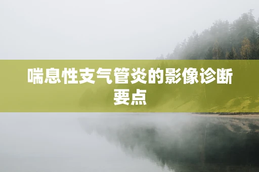 喘息性支气管炎的影像诊断要点