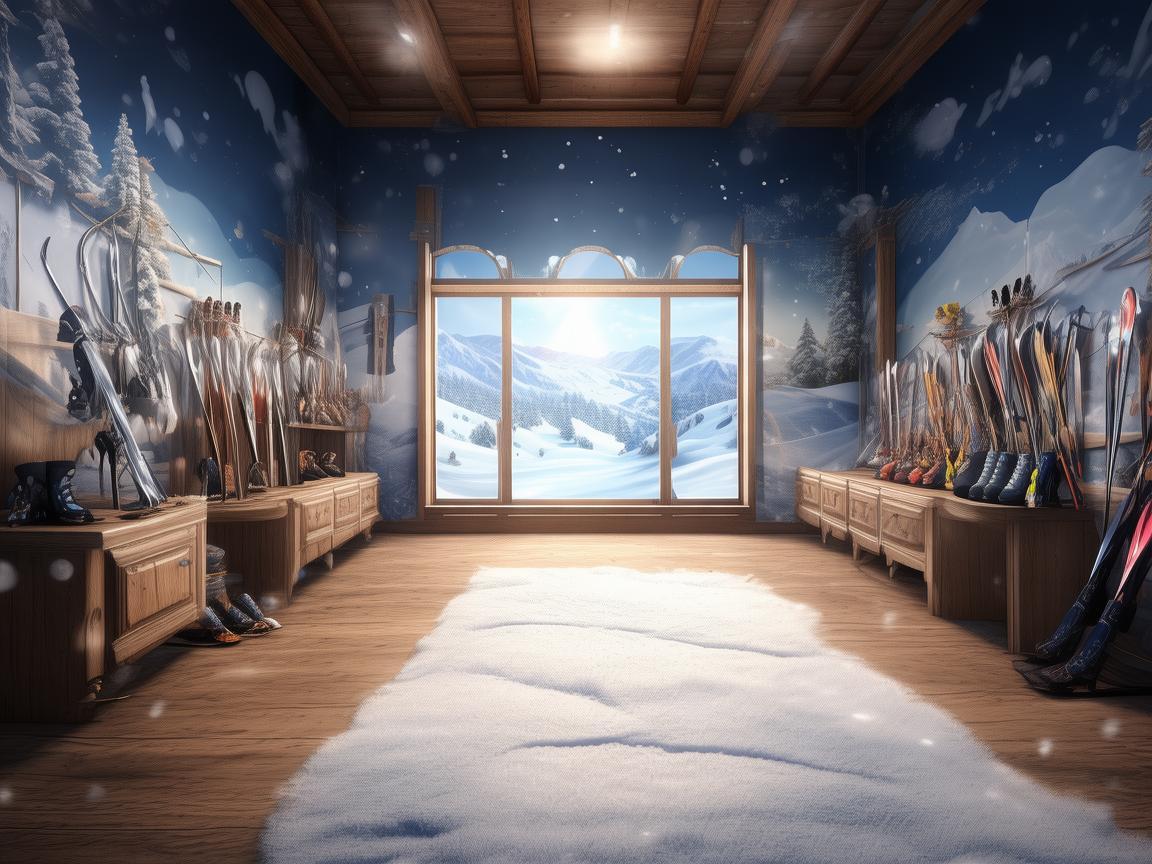 滑雪场雪具大厅，影像中的别样天地